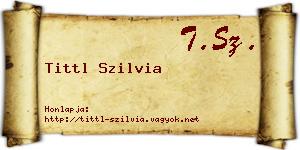 Tittl Szilvia névjegykártya